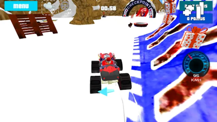 Cat Race Car Snow Drift Stunts android App screenshot 3