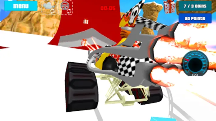 Cat Race Car Snow Drift Stunts android App screenshot 5